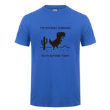 The Internet Is Broken Web Page Computer Dinosaur T-shirt Funny Birthday Gift For Men Boyfriend Husband Programmer Geek T Shirts