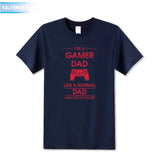 2021 Summer Dresses For Men's Clothing I'm A Gamer Dad Fathers DAY Gift Printed T-Shirt Gaming O-Neck Tee Tops Plus Size