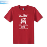 2021 Summer Dresses For Men's Clothing I'm A Gamer Dad Fathers DAY Gift Printed T-Shirt Gaming O-Neck Tee Tops Plus Size